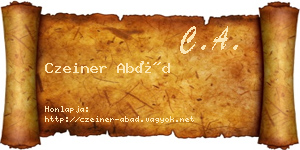 Czeiner Abád névjegykártya