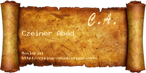Czeiner Abád névjegykártya